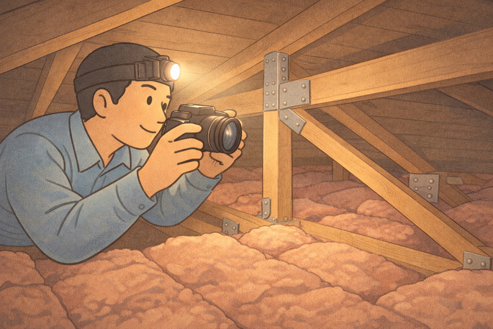 小屋裏（屋根裏）・天井裏状況のチェック