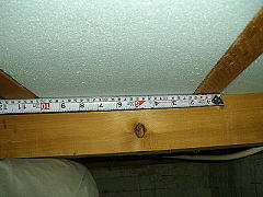 根太のサイズ、間隔を計る