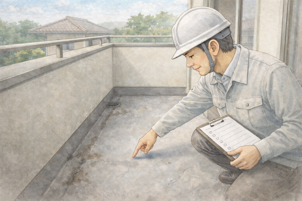 バルコニー・ベランダ防水チェック