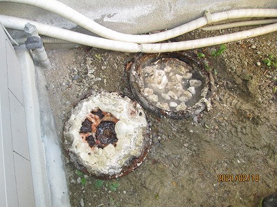 汚水管の詰まり