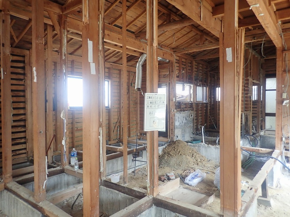 精密診断は、基本的にリフォームをすると決まっている場合にこのように天井や壁をめくりストリップ状態になった場合に使用することができます。